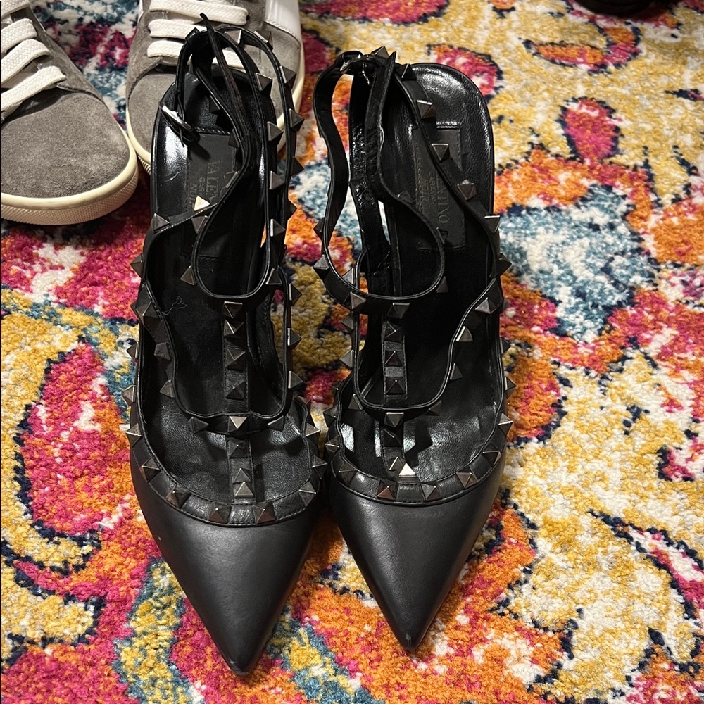 Valentino Black Studded Heels